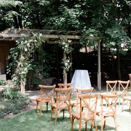 Juniper Event Co. featured in Lauren and Kane’s Super Sweet Backyard Wedding