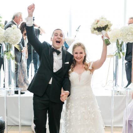 The Wedding Cake Shoppe featured in Candice and Cory’s Stunning Wedding at The Globe and Mail Centre