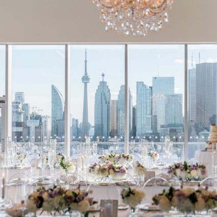 DT Floral & Décor featured in Candice and Cory’s Stunning Wedding at The Globe and Mail Centre