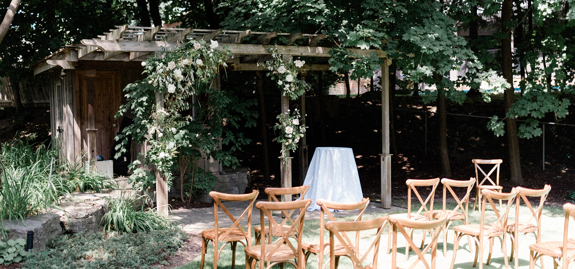 Hero image for Lauren and Kane’s Super Sweet Backyard Wedding