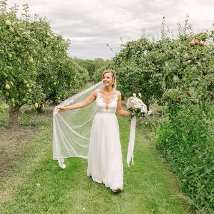 Sash & Bustle featured in Nina and Dan’s Sweet Barn Wedding at Stonewall Estates