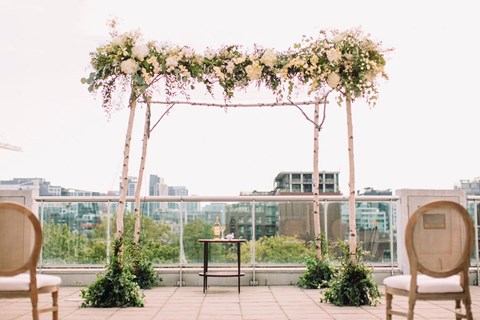 Courtney and Shael's Rooftop Wedding at The SOHO Hotel