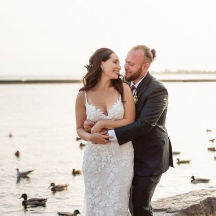 A Celebrity Limousine featured in Anastasia and Daniel’s Palais Royale Micro Wedding