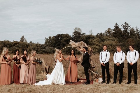 Mike and Kaitlin's Boho-Chic Summer Nuptials