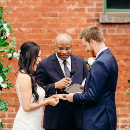 Garry Francis Officiating Service featured in Cheryl and Chris’ Romantic Summer Wedding at Archeo