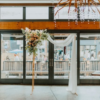 June Bloom Events featured in Meghan and Fred’s Beautiful Micro-Wedding at Boehmer Restaurant