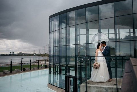 Maggie and Sunil's Sweet and Simple Wedding at Spencer's at the Waterfront
