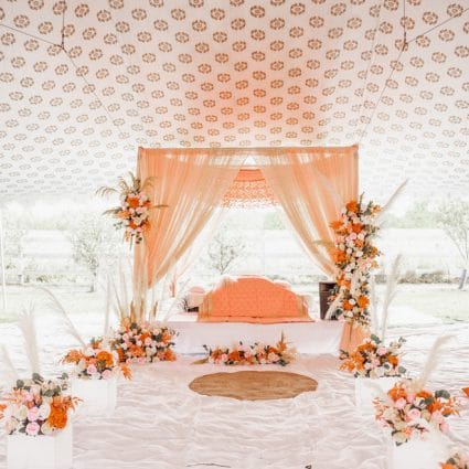 Vivah Tents featured in Harpreet and Tariq Say “I Do” with an Intimate Summer Wedding