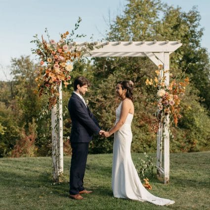 Olive Photography featured in Nicky and Ben’s Sweet Intimate Micro-Wedding at McMichael Can…