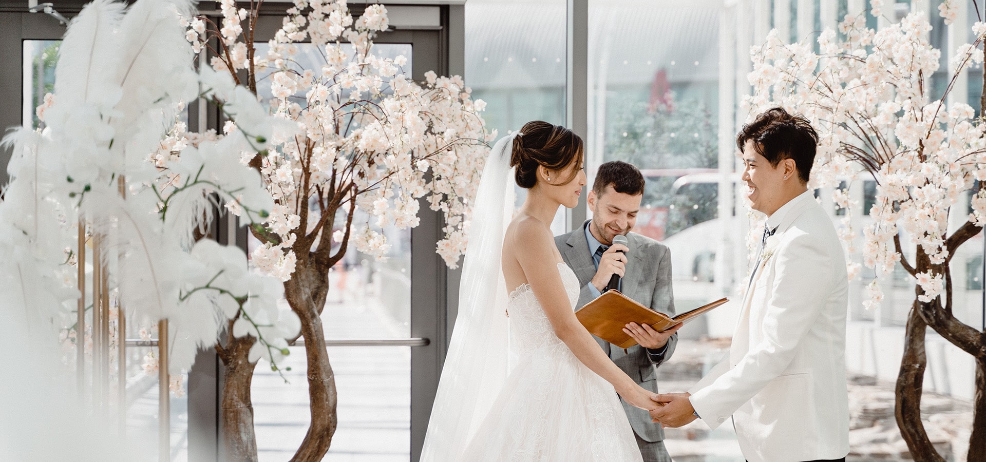 Hero image for Virginia and Robert’s Elegant Wedding at Hotel X