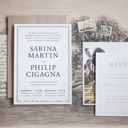 Utility House Design featured in Stationery Designer Favourite Wedding Invitation Designs