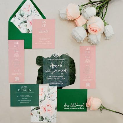 Whim Event Planning & Design featured in Stationery Designer Favourite Wedding Invitation Designs