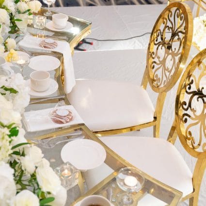 Gatsby Event Rental featured in Yasmeen and Mohammed’s Enchanting Wedding at DoubleTree by Hi…