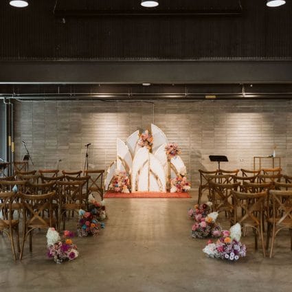 Evergreen Brick Works featured in 39 Couples in 20 hours: The Largest Double-venue Pop-up Chape…