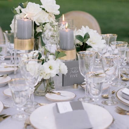 Paperdoll Studio featured in Sierra and Cory’s Luxurious Tented Affair
