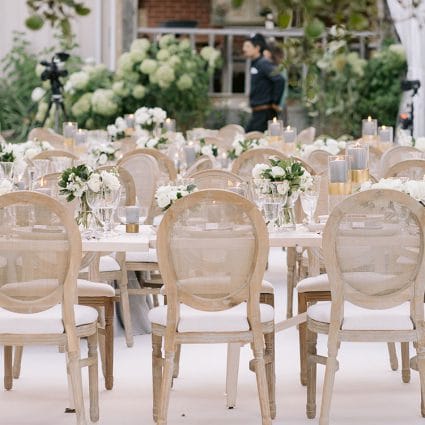 Simply Beautiful Decor featured in Sierra and Cory’s Luxurious Tented Affair