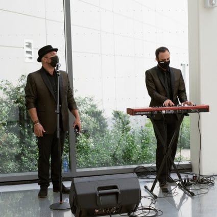 Saturday Night Jive featured in Kristen and Matthew’s Grand Wedding at Hotel X Toronto