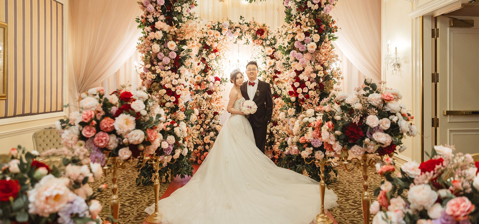 Hero image for Kefei and Aiqi’s fairy-tale wedding at the Fairmont Royal York