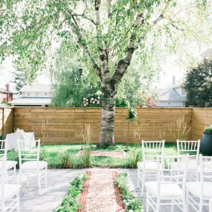 Express Yourself Weddings & Events featured in Anna and Peter’s Intimate Backyard Wedding