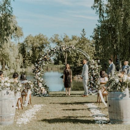 Celebrate the Love featured in Tina and Will’s Intimate Rustic Outdoor Wedding at Willow Spr…