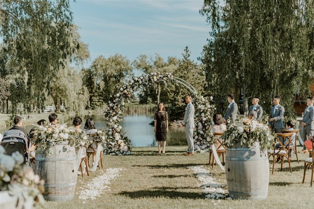 Tina and Will's Intimate Rustic Outdoor Wedding at Willow Springs Winery
