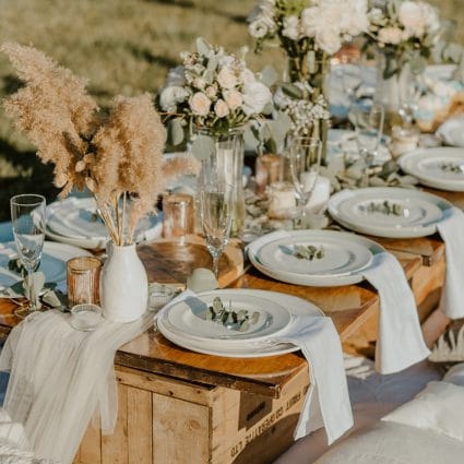 Life's a Peach Events featured in Tina and Will’s Intimate Rustic Outdoor Wedding at Willow Spr…