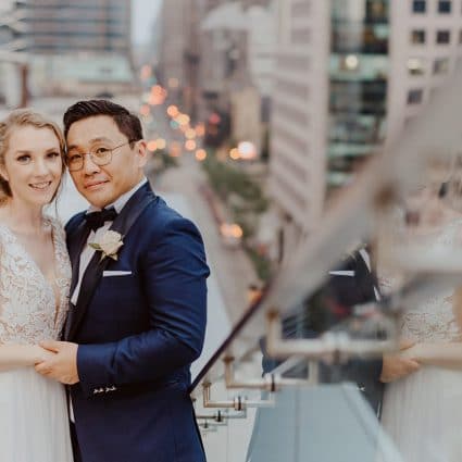 Simpleone.Love featured in Jimmy and Cara’s City Chic Wedding at Malaparte