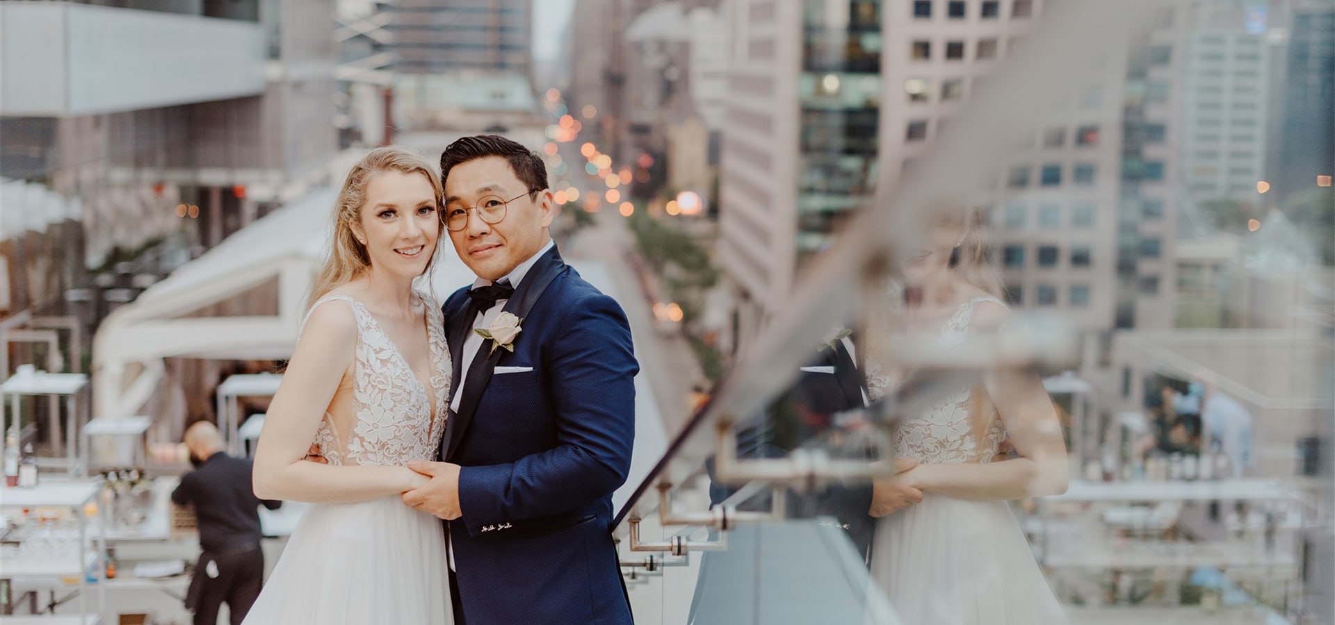 Hero image for Jimmy and Cara’s City Chic Wedding at Malaparte