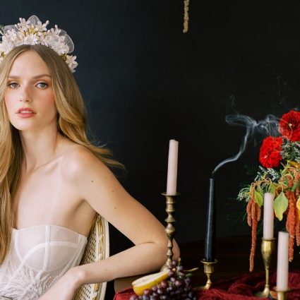 Presley Foskett Makeup featured in Still-life Renaissance-inspired Styled Shoot