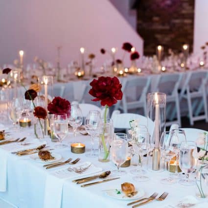 Five Brock featured in Kejina and Jeremy’s DIY Minimalist Candlelit Wedding at Five …