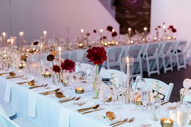 Kejina and Jeremy's DIY Minimalist Candlelit Wedding at Five Brock