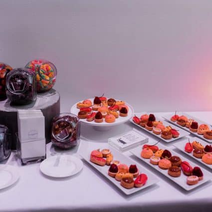 The Tempered Room Catering featured in Kejina and Jeremy’s DIY Minimalist Candlelit Wedding at Five …