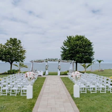 SS Wedding & Event featured in Hannah and Steven’s Romantic Outdoor Wedding at Edgewater Manor