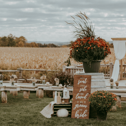 Thumbnail for Danielle and Keith’s Sweet Rustic Wedding At The Bradford Barn