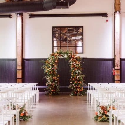 Steam Whistle Brewery featured in Danielle and James’ Colourful and Lively Wedding at Steam Whi…