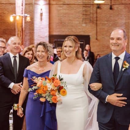 Joy Bridal Boutique featured in Danielle and James’ Colourful and Lively Wedding at Steam Whi…