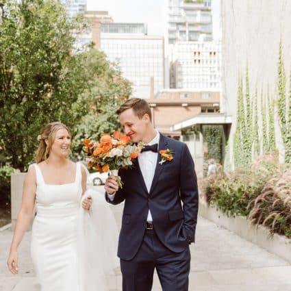 Sydney's Toronto featured in Danielle and James’ Colourful and Lively Wedding at Steam Whi…