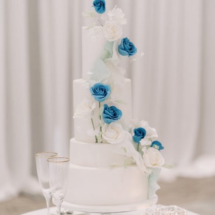 Blanc Cake Museum featured in Trang and Steven’s Elegant Cinderella inspired Wedding at Cha…