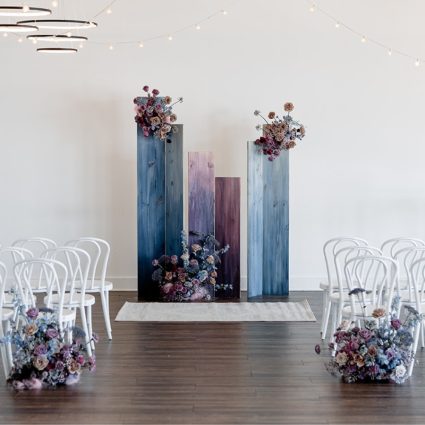 The Henley Room featured in A Delicate Watercolour-inspired Pop-Up Chapel Wedding at The …