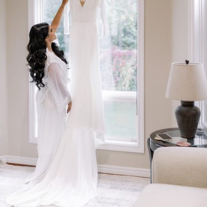 Blu Ivory Bridal featured in Alyssa and Fayaz’s Romantically Elegant Wedding At Deer Creek…