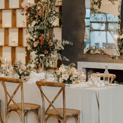 Minted featured in Maria and Kat’s Rustic Chic Wedding at La Maquette Restaurant