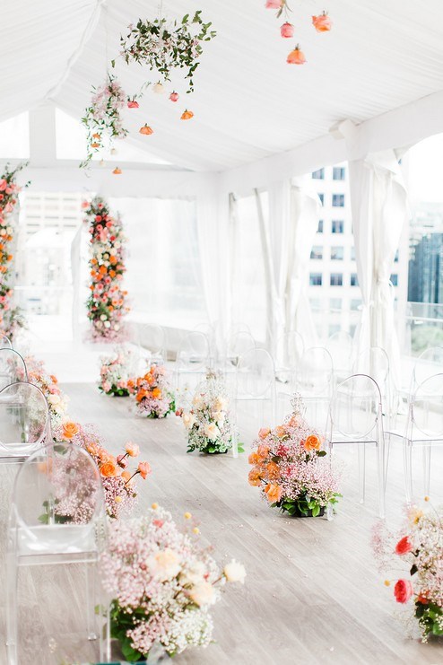 Sarah and Dave's Bloomful Modern Wedding at Malaparte