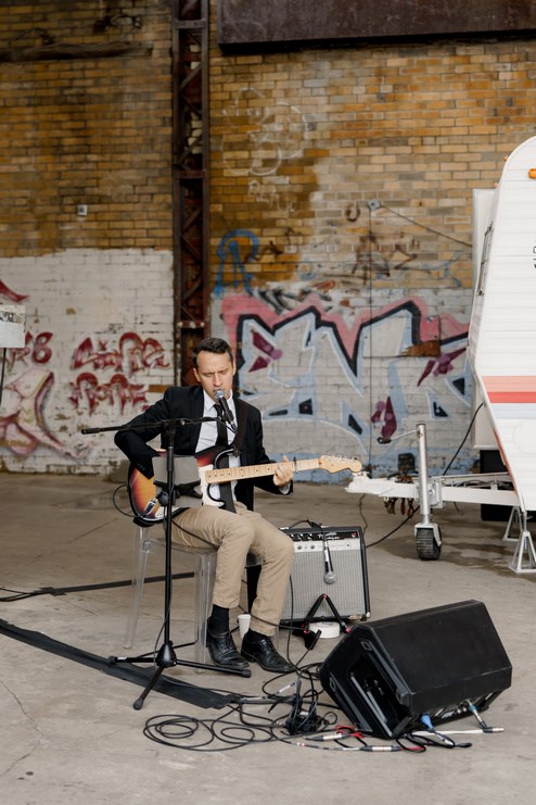 An Iridescent and Groovy Pop-Up Chapel Wedding at Evergreen Brick Works