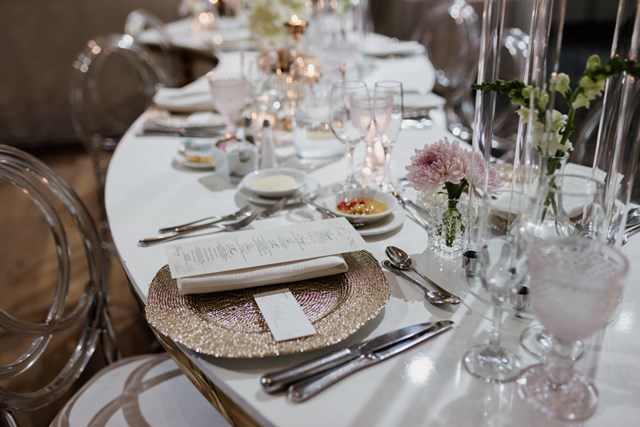Sofia and Salvador's Luxurious Crystal and Floral Wedding at The Venetian Banquet Hall