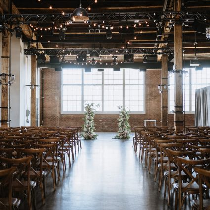 Contemporary Furniture Rentals featured in Courtney and William’s Warm Rustic Wedding at Steam Whistle B…