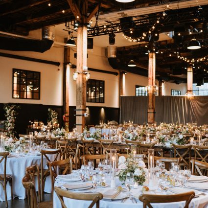 Event Rental Group featured in Courtney and William’s Warm Rustic Wedding at Steam Whistle B…
