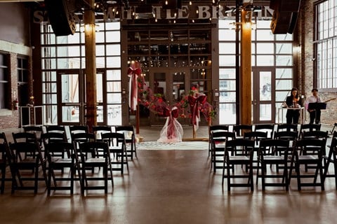 A Romantic Industrial Pop-Up Chapel Wedding at Steam Whistle Brewery