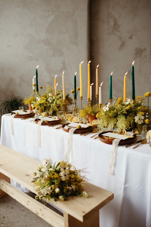 A Mimosa And Emerald Inspo Styled Shoot