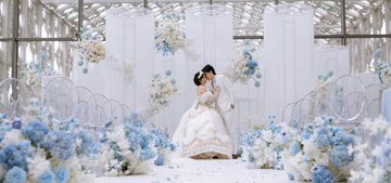 A Dreamy Blue and White Wedding at Hotel X Toronto