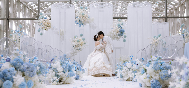 A Dreamy Blue and White Wedding at Hotel X Toronto